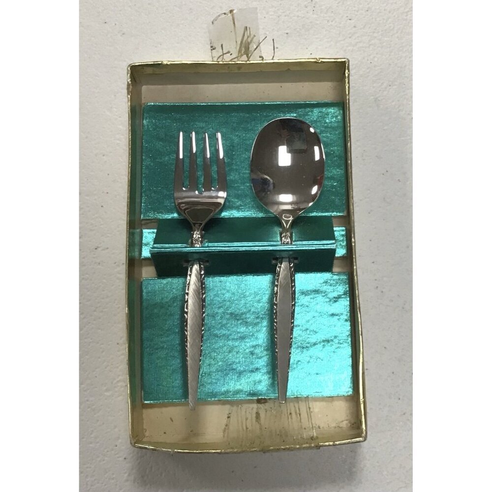 Vintage Decorative Community Stainless 2-Pc Baby Spoon & Fork Set 🤍